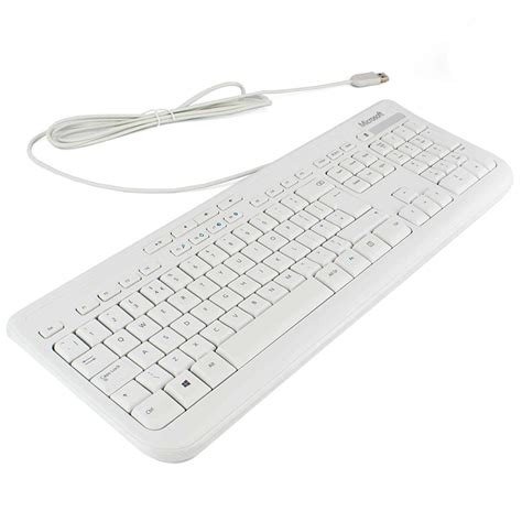 Wired Keyboard Microsoft 600 Desktop Pc Usb White Anb 00034