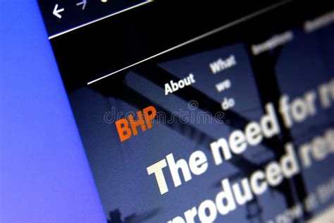 bhp mining company logo editorial stock photo image  production
