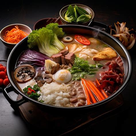 Premium AI Image Steamy And Flavorful Hot Pot Bowl