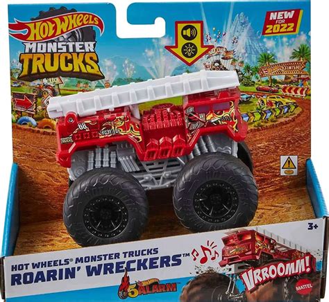 Hot Wheels Monster Trucks Roarin Wreckers Alarm Vehicle Mattel Toys Toywiz