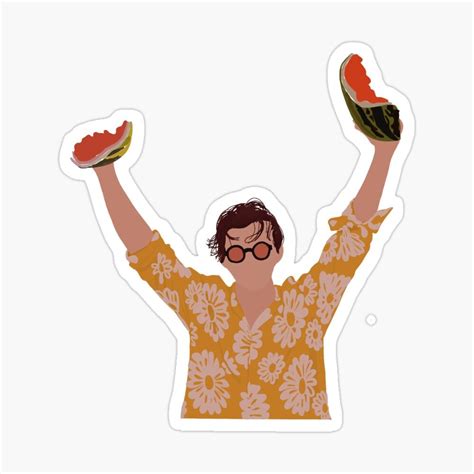 Harry Styles Watermelon Sugar Sticker By Jetneefjes In 2020 Harry Styles Stickers Vinyl