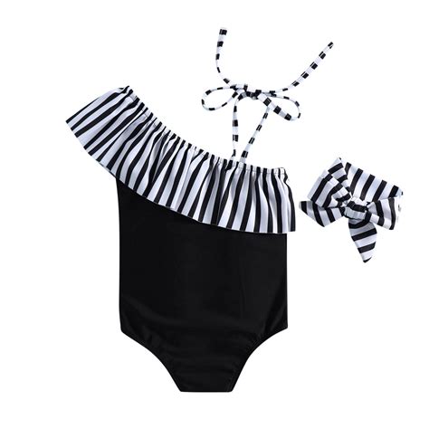 Cathalem Swimsuits For Girls Girl S Cute Bikini Set Bathing Suits Piece Swimsuit Black
