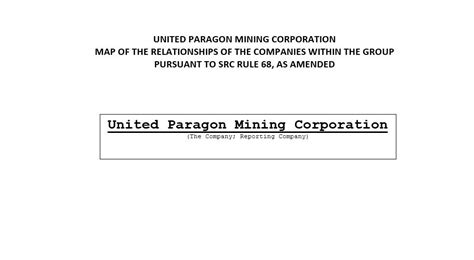 Conglomerate Map United Paragon Mining Corporation