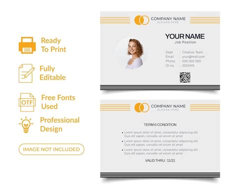 Premium Vector | Office id card template illustration VECTOR TEMPLATE