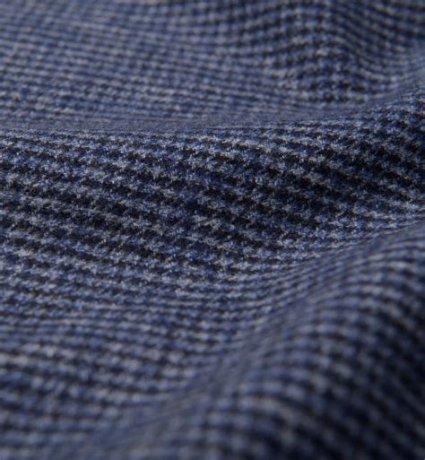 Wythe Slate Melange Houndstooth Flannel Shirts By Proper Cloth