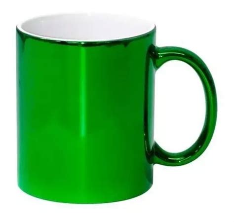 Caneca Cromada Super Brilho Verde Aaa Sublimação 11oz 325ml MercadoLivre