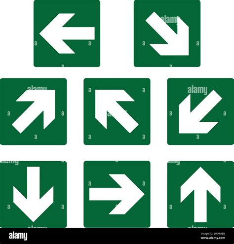 Vertical Down Arrow Emergency Exit Sign Custom Signs