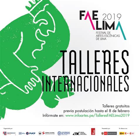 INFOARTES TALLERES INTERNACIONALES Del FAE Lima 2019