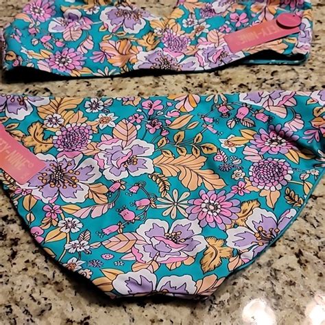 Ninety Nine Swim Juniors Ninetynine Reversible Polka Dot Halter Top Bikini Set Poshmark