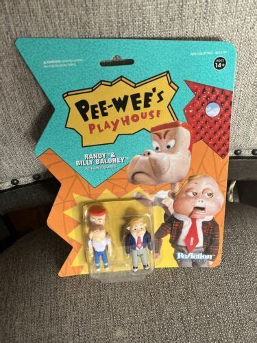 Pee Wee S Playhouse Reaction Figures Randy And Billy Baloney New Toy