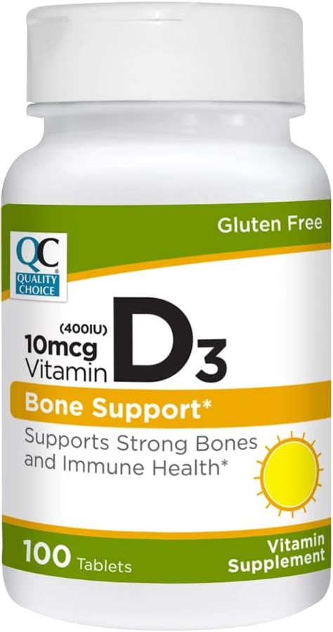 Amazon Quality Choice Vitamin D Mcg Iu Bone Immune