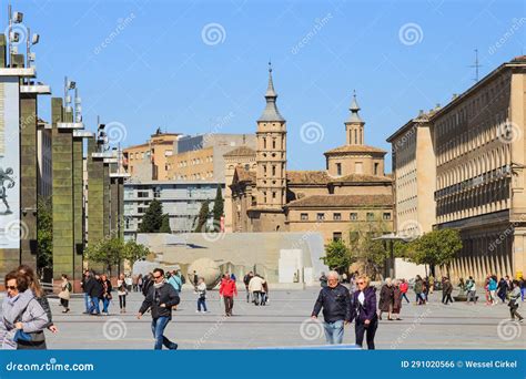 Plaza De Nuestra Senora Del Pilar And The Fountain Of Hispanicity