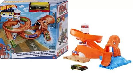 Pista Hot Wheels City Ataque do Polvo Mattel Festa Prática Brinquedos