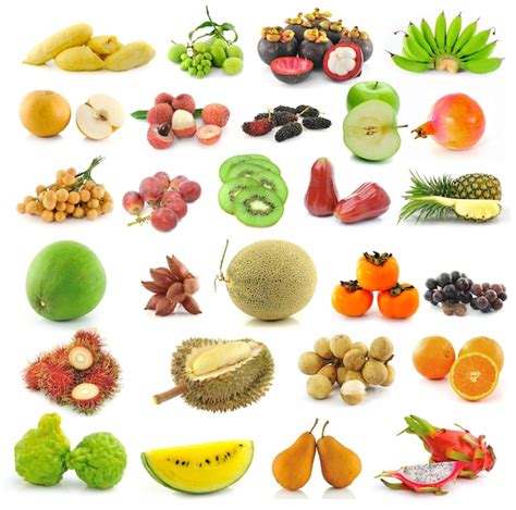 premium photo close   fruits  white background