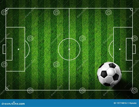 Soccer Football On Grass Field Stock Illustration Illustration Of Black Garden 19774816