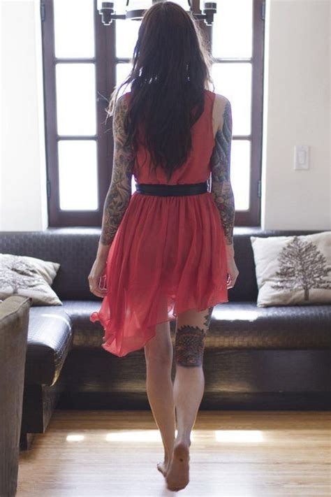 Hair Asymmetrical Dress Tattoos Knee Tattoo Leg Tattoos Girl Tattoos Tatoos Crazy