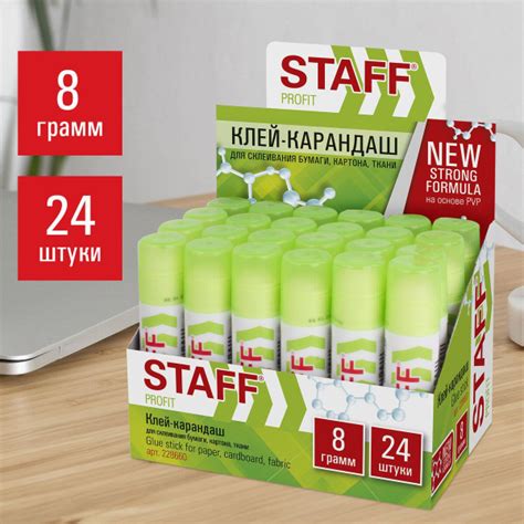 Staff Клей-карандаш 24 шт., 8 мл./ 504 г. - купить с доставкой по ...