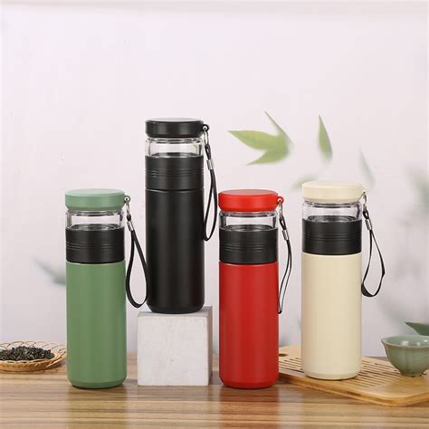 Jual TUMBLER TERMOS TEA INFUSER ML PORTABLE VACUUM INSULATED BOTTLE HOT COOL STAINLESS