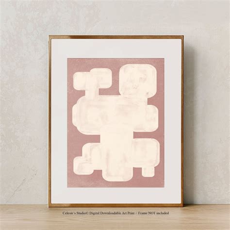 GALLERY Wall Prints Beige And Nude Pink Abstract Painting Art Prints Nuetral Living Room Art