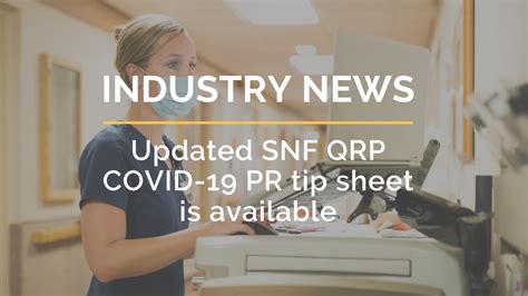 Updated Snf Qrp Covid Pr Tip Sheet Is Available Simple A Netsmart