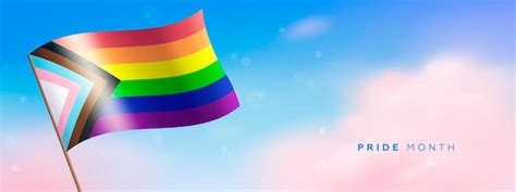 Plantilla De Banner Horizontal De Bandera Del Orgullo Gay Vector Premium