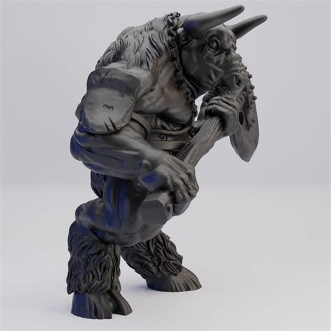 Hot Goblin Minotaur Greataxe Pose C