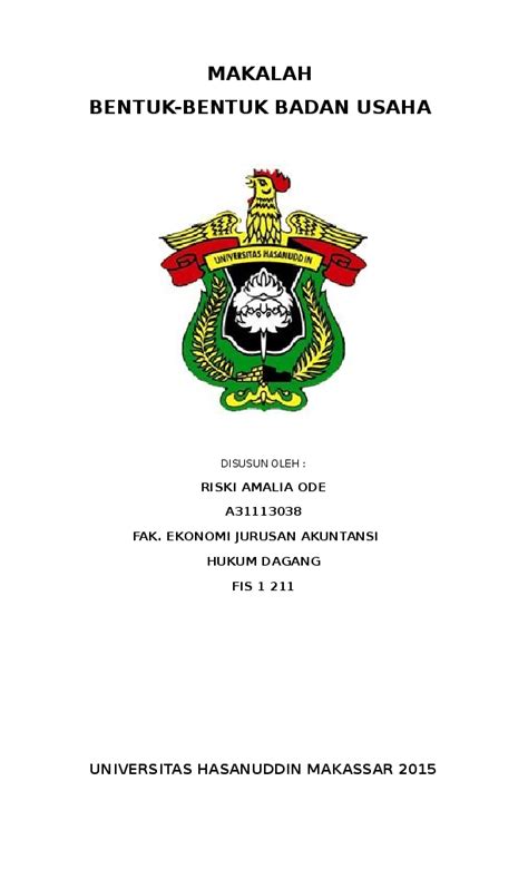 Doc Makalah Bentuk Bentuk Badan Usaha