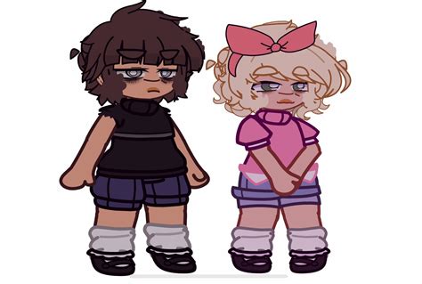 Afton Twins In Gacha Club R GachaFnaf