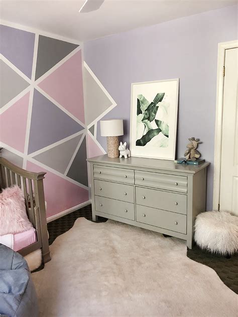 Home Decor // Geometric Accent Painted Wall – Girl’s Room | …love Maegan