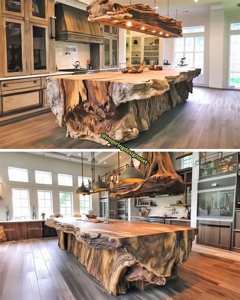 Mind blowing wood kitchen islands! 🤯🤯 - Inspiring Designs | Wood ...