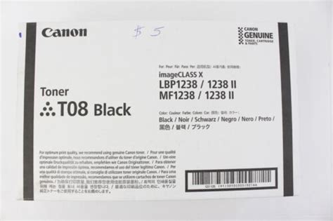 Canon T08 OEM Black Toner Cartridge Image Class X LBP1238 MF1238