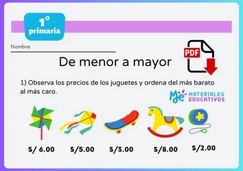 Fichas De Trabajo Signos Mayor Y Menor Que Materiales Educativos