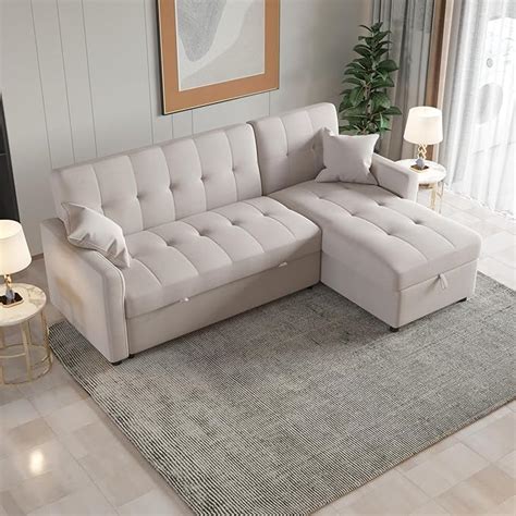 Amazon Jach Reversible Sectional Sleeper Sofa Wide Pull Out