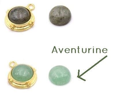 Cabochon Rond Mm Aventurine Verte