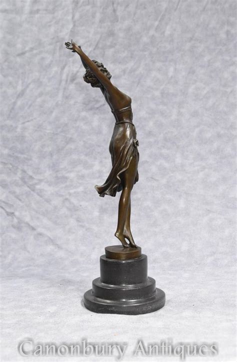 Colinet Deco Bronze Semi Naked Figurine Dancer