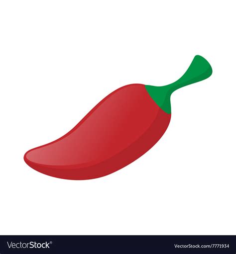 Red Hot Chili Pepper Icon Cartoon Style Royalty Free Vector