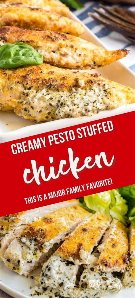 Pesto Stuffed Chicken With Cream Cheese Kylee Cooks