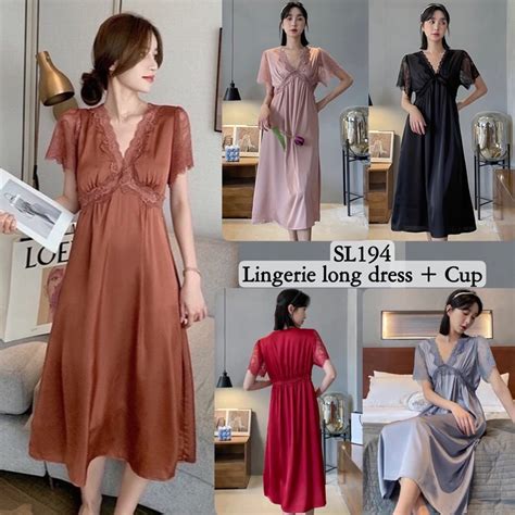 Jual Sexy Lingerie Dress Baju Tidur Sexy Lingerie Wanita Baju Tidur Lingerie Satin Sleepwear