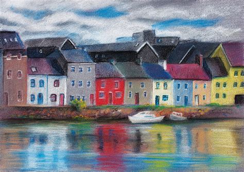 Galway Art Claddagh Galway Print Of Painting Irish Art Irish T