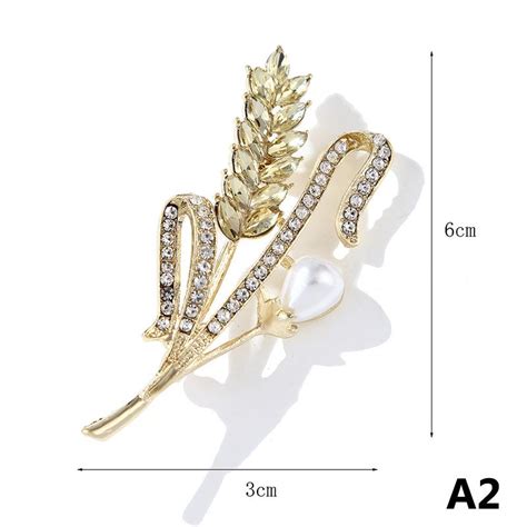 Купить Золотая изысканная брошь с пшеничными ушками, булавки для ...