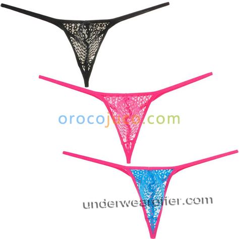 Sexy Pouch String Micro Thong Men Tanga See Through Lace Bikini T Back Underwear Mu X