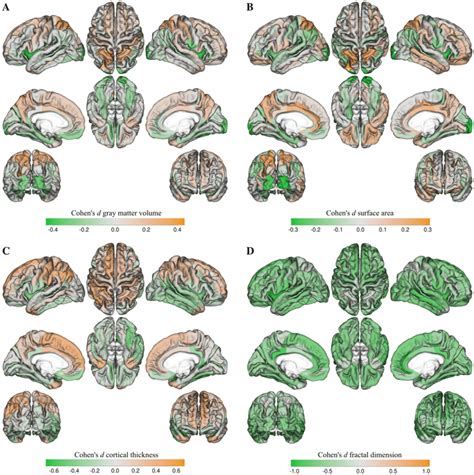 Sex Differences Across Regions Of Interest In Gray Matter Volume A