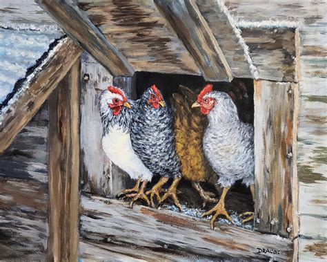 Three Heads And A Tail Painting By Dottie Dracos Pixels