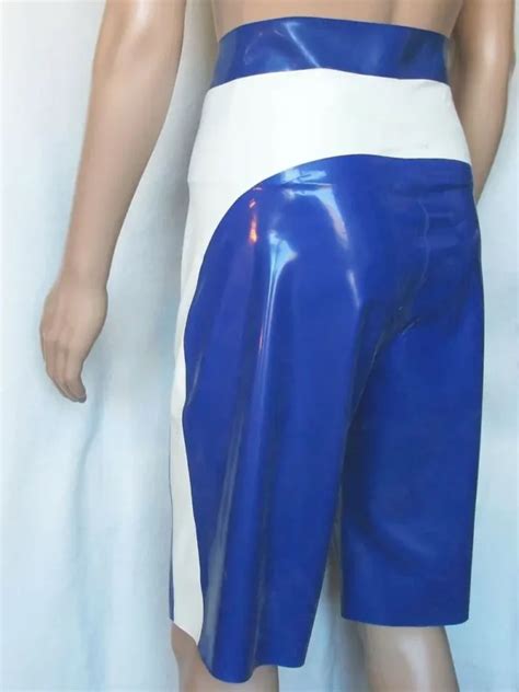 Латексные двухцветные шорты мужские - Latexcharms