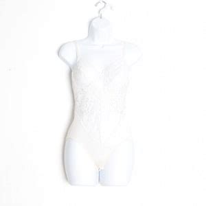 Vintage 80s Teddy Lingerie Romper Sheer Ivory Lace Bodysuit Clothing XS S Etsy