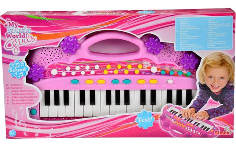 Детский электросинтезатор Simba Девичий стиль 32 клавиши, 6 мелодий, 8 ...