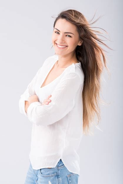 Premium Photo Confident Brunette