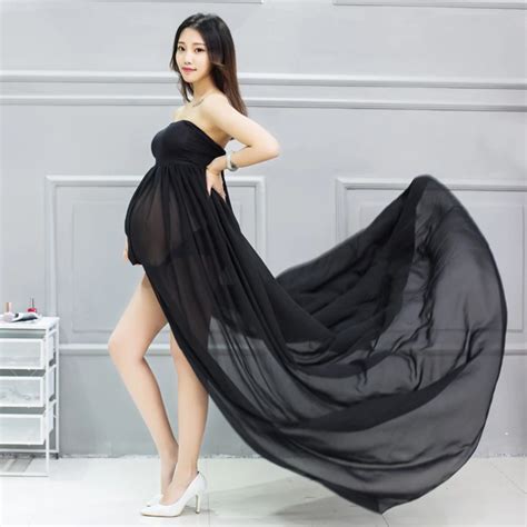 Elegant Maternity Photography Props Pregnancy Clothes Maternity Dresses