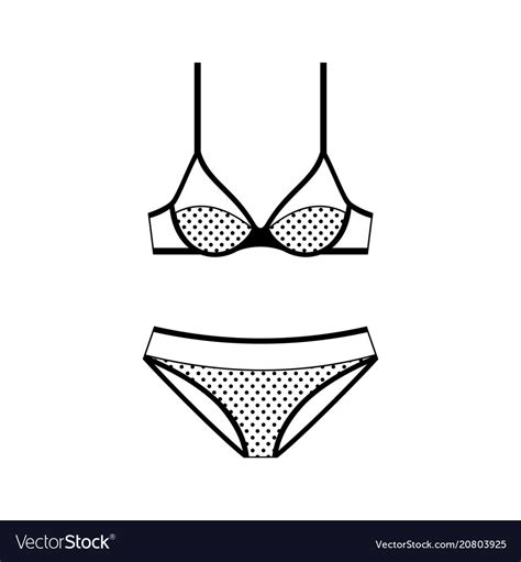 Lingerie Icon Isolated On White Background Vector Image