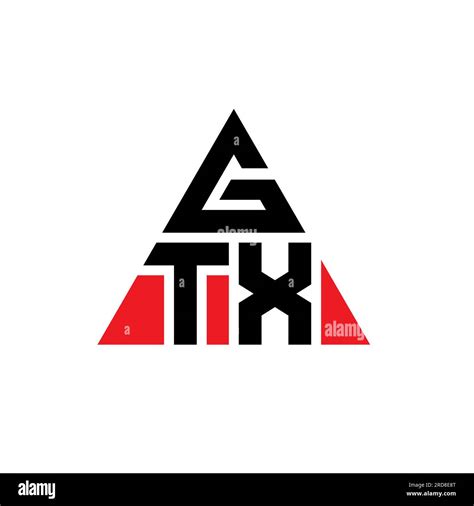 Gtx Triangle Letter Logo Design With Triangle Shape Gtx Triangle Logo